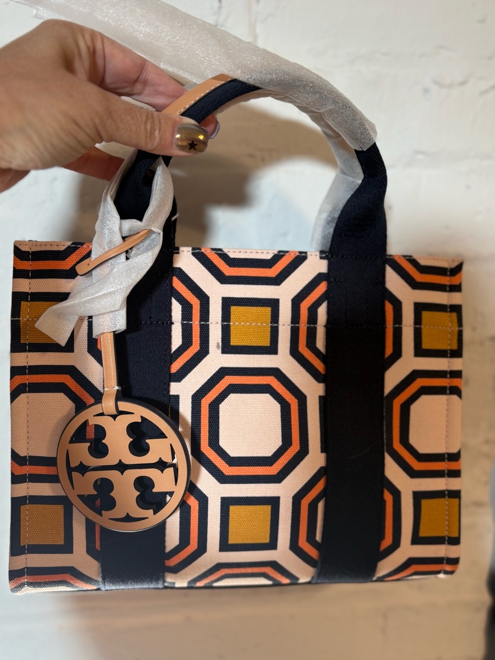 Tory Burch Geometric Canvas Tote